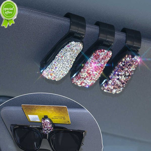 NOVO MULHER CARROS CASE CASE AUTO SUN VISOR GULES SUNDLES SUNGLESSESS CLIP CARTO TEMPENTE DE TILHA DE PENA ACESSÓRIOS DE CLIP