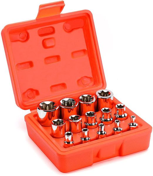 Contactdozen 14pcs Dişi Yıldız E Torx Socket Set 1/4 