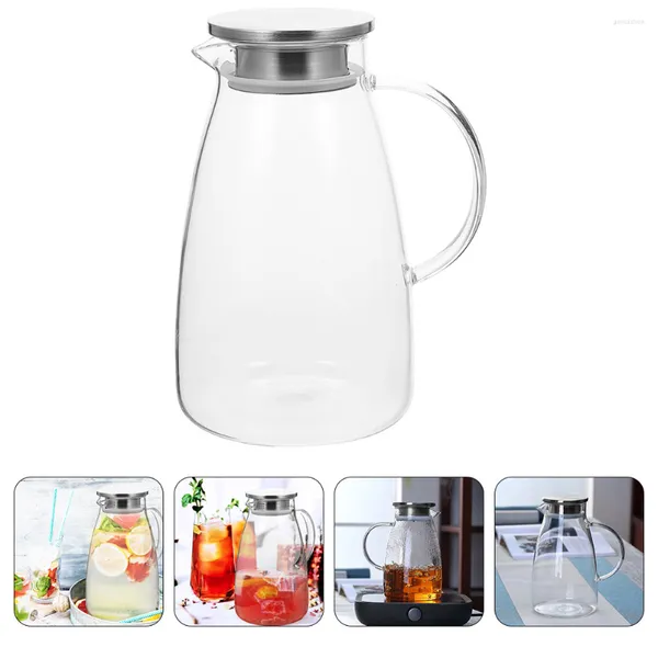Наборы наборов посуды питчер с крышкой большой стеклянной водой для холодильника