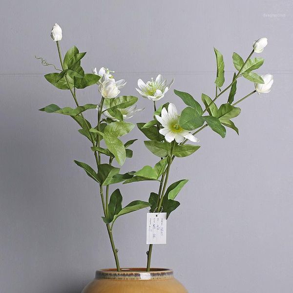 Dekoratif Çiçek Çelenkleri Fabrika Toptan Simülasyonu Passionflower Bürünsel İpek Çiçek Ev Ofis Dekorasyon Ölümsüz Bitki Sanat1