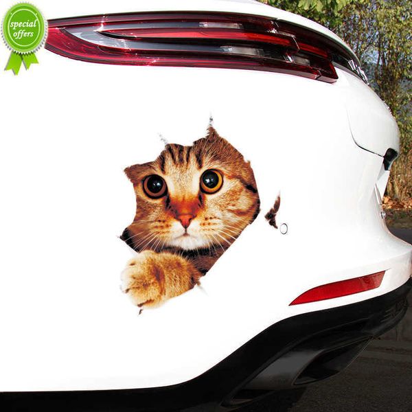 Neue 7-Stil 3D-Karosserie-Aufkleber für Katzen und Hunde, Haustier-Autoglasaufkleber, neue Abdeckung von Kratzern