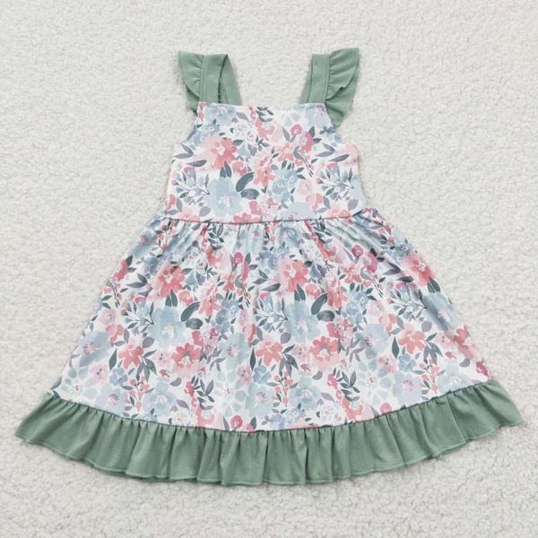 Mädchenkleider Gilrs Kleid Kinder Boutique Großhandel Kleidung Röcke Kinder Kurzarm Mode Twirl