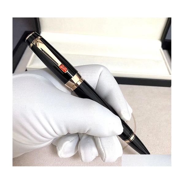 Ballpoint Pens Promotion Luxury Bohemies Black Rollerball Pen Pen Classic 4810 NIB написание фонтана канцелярские товары Офис Suppl Dhhvr