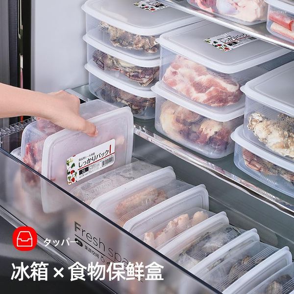 Garranhas de armazenamento Confrigerador de estilo japonês Freezer Caixa fresca Tamanho múltiplo sem organizador de classificação de cordas Economia de espaço empilhável aquecido