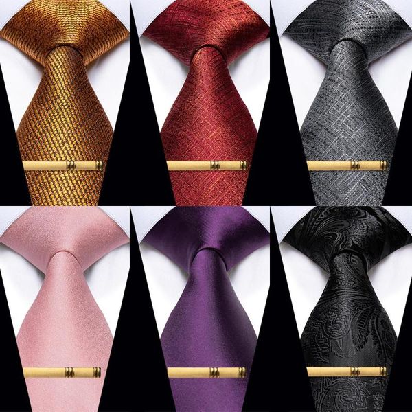 Fliegen Klassische schwarze Krawatte für Mann Hochzeit Kausal Grau 8,5 cm Herren- und Clip-Set Hemdzubehör Rot Lila Geschenke
