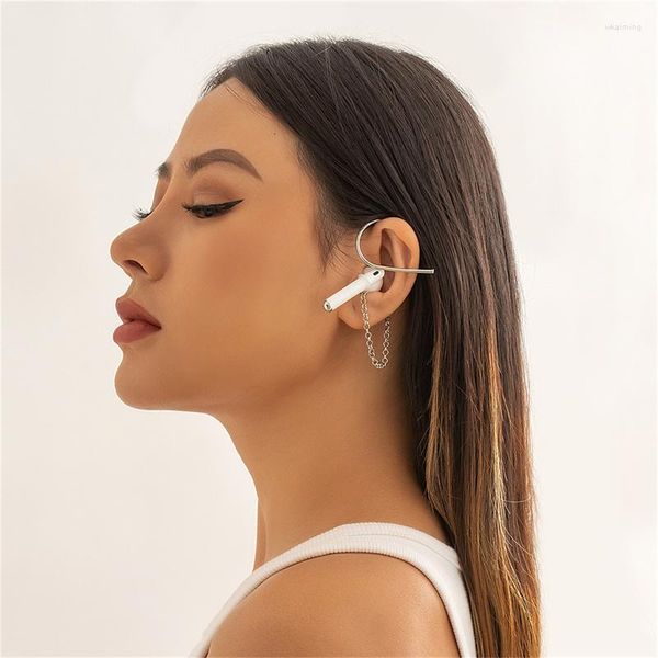 Appoggia gli orecchini 1PC Auricolari wireless di moda Catena anti-perso Accessori creativi in lega