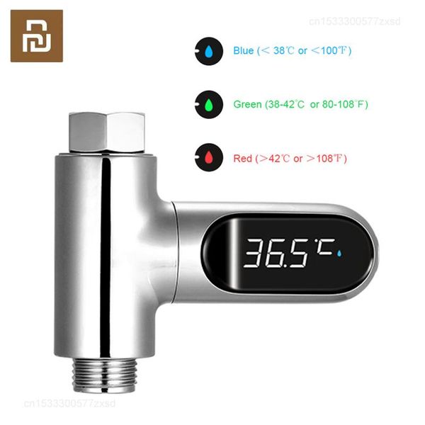 Accessori YouPin 360 ° LED rotante Digital Dishing Dochover Deplay Display bagno bagno termometro Acqua Monitoraggio della temperatura dell'acqua