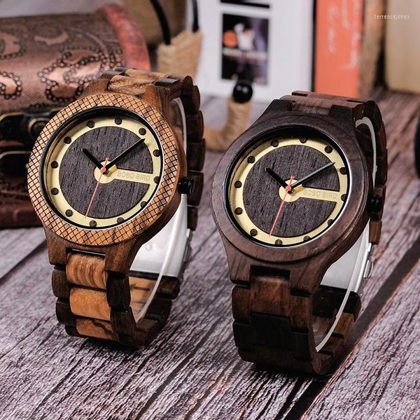 Relógios de pulso bobo pássaro v-q09 moda wood welkes homens quartzo relógio de negócios qualidade produtos chineses goten ship regulação masculino