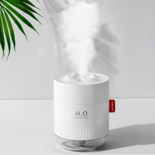 Elettrodomestici Umidificatore White Snow Mountain 500ML Diffusore d'aroma ad ultrasuoni USB Diffusore d'aria rilassante Aromaterapia Umidificatore Diffusore domestico