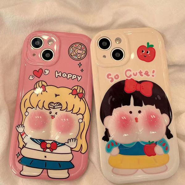 Custodia per telefono di design Cartoon Sailor Moon adatta per iPhone 11 12 13 Pro max XR XSMAX Custodia morbida in silicone all-inclusive anti-caduta 7 8 plus