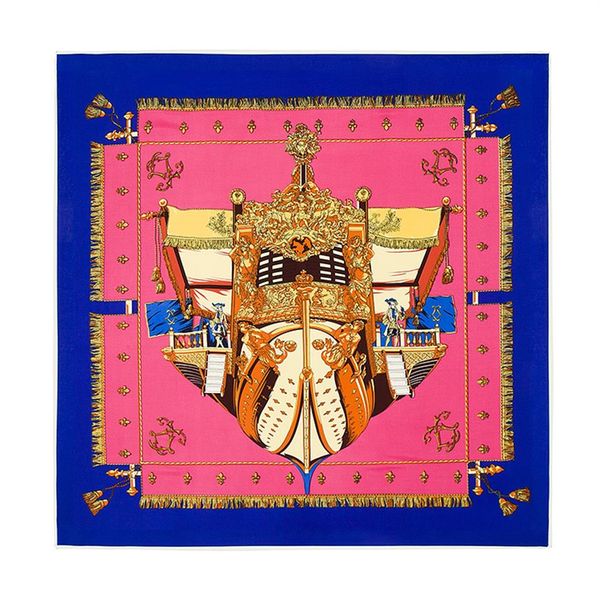 Sciarpa di seta 100% di alta qualità di lusso Marchio famoso Designer stampa Modello Sciarpa quadrata Sciarpe da donna per regalo Dimensioni 100x100 cm R999359a