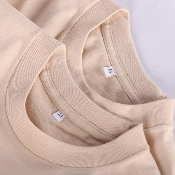 T-shirt da donna Camicia a maniche corte in puro cotone Uomo Donna Tinta unita Bianco Vuoto Marca Ins Donna Magliette Abbigliamento estetico Top