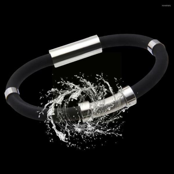 Pulseira de pulseira antiestática ajustável no inverno elimina a pulseira magnética da pulseira unissex Silicone Jewelry Sports estática y3u1