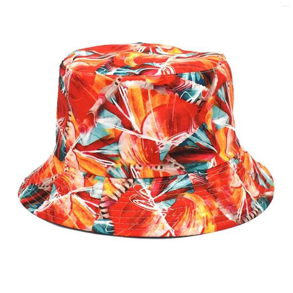 Berretti Dipinti Tie Dye Cappello da pescatore Uomini e donne Double Sided Wear Fashion Leisure Secchio per bambini nero per adolescenti