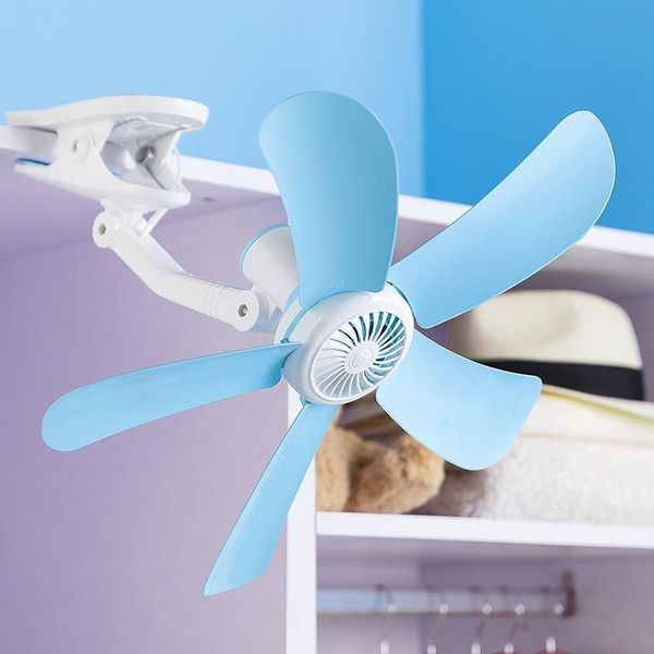 Fans Mini elektrischer Ventilator 5 Blätter Clip Breezer Kühler Kinderwagen s Multifunktions-Wandbehang Tischordner ITAS6632A