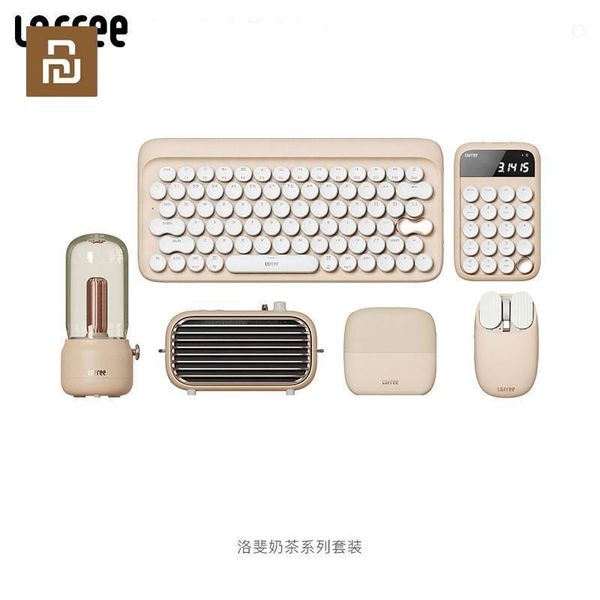 Мыши Youpin Lofree Milk Tea Series Простая офисная механическая клавиатура Мышь Калькулятор Док-станция USB-концентратор Пикап Свет Динамик