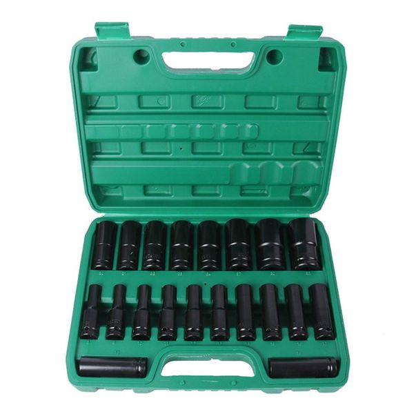 Contactdozen Scoket Tool Set 1/2 Polegada Conjunto de chave de soquete Hexs Cabeça de soquete 8 ~ 32mm Adaptador Conversor de chave de impacto elétrica Conjuntos de soquete