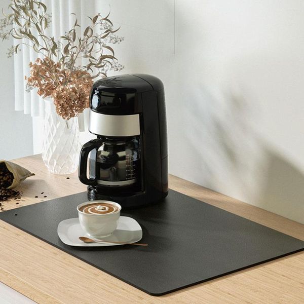 Tovagliette Super assorbente Piatto da caffè Quick Dry Bagno Scarico Pad Rubinetto della cucina Tovaglietta Macchina Acqua Ciotola di vetro Asciugatura