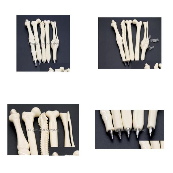 Canetas em gel 130pcs /lote criativo ball point caneta bone shape enfermeiro médico professor papelaria presente por atacado entrega de entrega dhfca