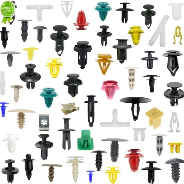 Neu 2023 Großhandel Neu 5 50/100 Stück Auto Clips Befestigungsschrauben Stoßstange Innendekoration Auto Kunststoff Zufällige Mischung Universal Kunststoff