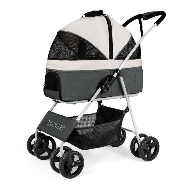 Träger Luxus Haustier Hund Warenkorb Trolley Träger Kinderwagen Atmungsaktive reise Outdoor Kinderwagen Trennung Vierrädrigen Falten Neue