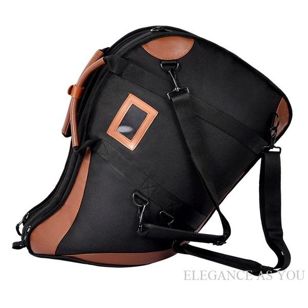 Taschen integrierter Rucksack tragbarer Hornbeutel Oxford wasserdichte Schultergurt Französisch Horn Hülle Onebody French Horn Box Messing Gig -Tasche