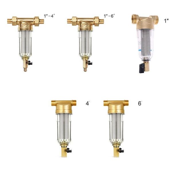 Aparelhos 517C Filtro de água Purificador frontal Tap Water Pipeline Pré -Filter Backwash Remover sedimento de contaminantes de ferrugem