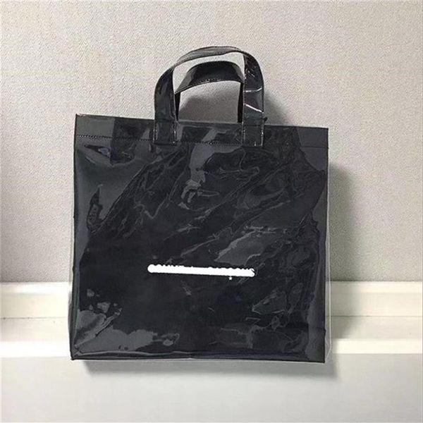 Designer- Paper PVC Shopping Bag Unisex Lettera Casual Tote Fashion Solid Borse Designer Clear Beach Waterproof Women Bags221j