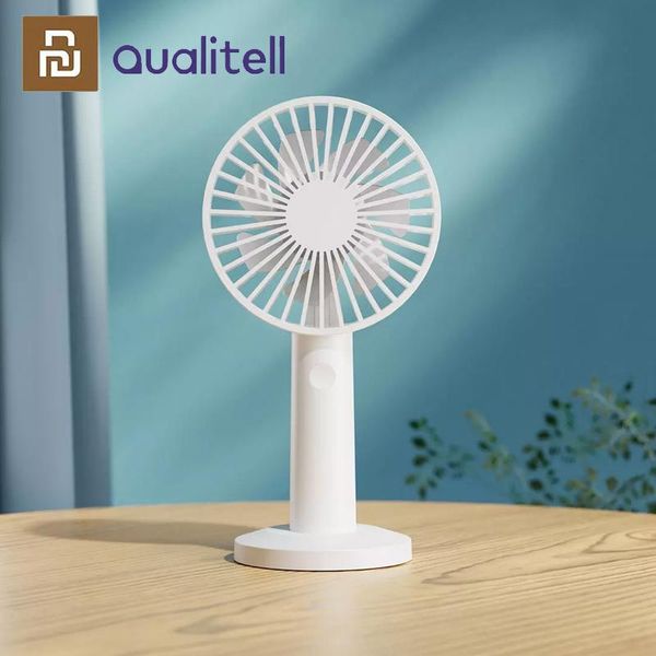 Fãs Youpin Qualitell Portátil Ventilador de Mão Pequena TypeC Ventilador USB Recarregável Bolso Vertical Mini Ventilador Três Velocidades de Vento