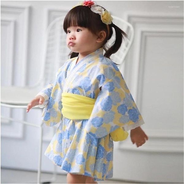 Ethnische Kleidung, japanischer Stil, Mädchenkleid, Kimono, Cosplay, Druck, Haori Yukata, Obi Hmong, japanische Mode für Kleinkinder von 1–8 Jahren