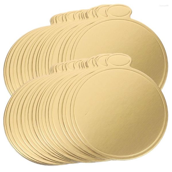 Conjuntos de utensílios de jantar 50 pcs mousse bolo de mouse brases que servem bandejas redondas bandejas decorativas descartáveis ​​decors