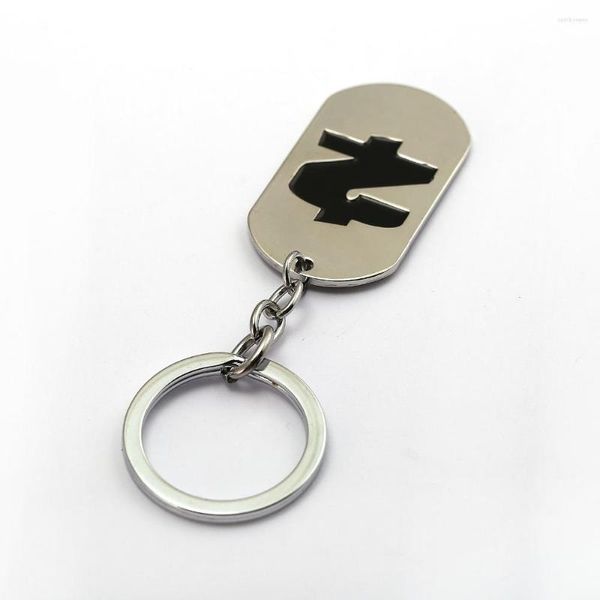 Клавки на зарплату II Клавиц Metal Dog Tag Держатель кольцо Chaveiro Мужские сети, окружающие ювелирные украшения