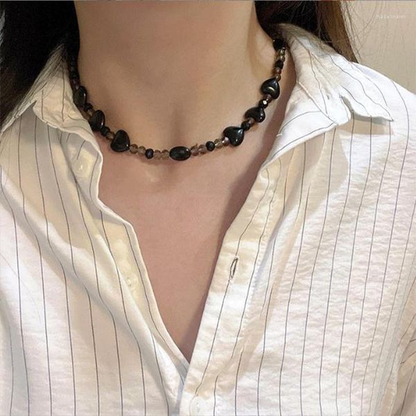 Цепи Корейская версия INS Design Black Agate Love Универсальная цепочка ключа