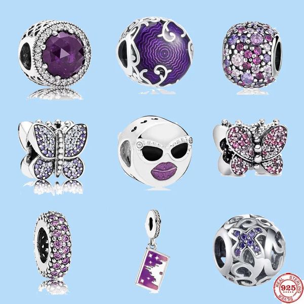 925 Серебряные чары стерлингов для украшений Pandora Beads Dangle New Butterfly Stay Cool Bead