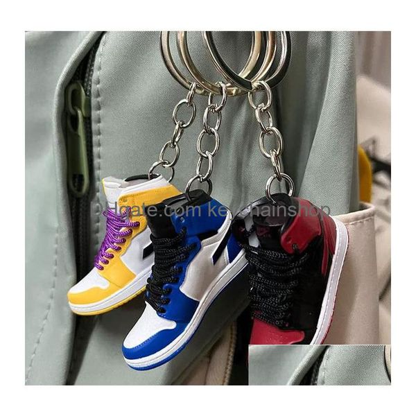 Chave Rings Brand Mini Sneaker Cadeia Creative Party Shoe Modelo Keychain Classic Hipster Color Matching Backpack Ornaments Drop Deliver