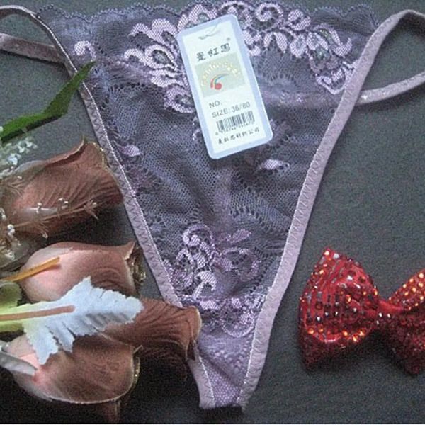 3000 pz Le Più Nuove Donne Del Merletto Mutandine Trasparenti Della Signora di Modo Tanga G-Stringhe Perizoma Biancheria Intima T-pantaloni Lingerie Mutandine