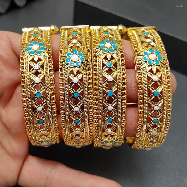 Bangle Dubai Bangles Tow Color для женщин ювелирных изделий 18K Gold Fashion Роскошные тяжелые браслеты