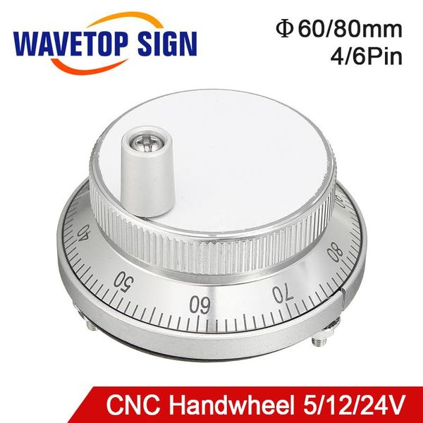 Pulser CNC Handwiel Wheel manuale 5V 6pin Pulse manuale MANUALE GENERATORE MANCA MACCHINA CNC ENCCEDER ROTARIO 60MM