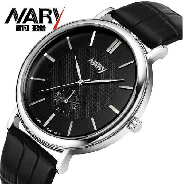 Orologi da polso Nary Watch Uomo Orologi Top Simple Leather Quartz Montre Homme Relógios Masculino