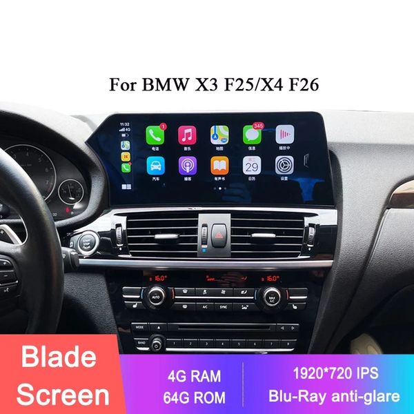 12.3 '' Blu -ray Экран Android Car Radio Stereo Multimedia Player для BMW X3 F25 X4 F26 2011 - 2018 CIC NBT Autoradio GPS