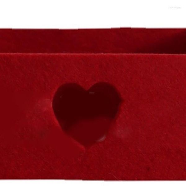 Confezione regalo Scatola per San Valentino Cuore d'amore rosso Caramelle Confezione di stoffa riutilizzabile Scatole per regali Forniture per bomboniere per Natale