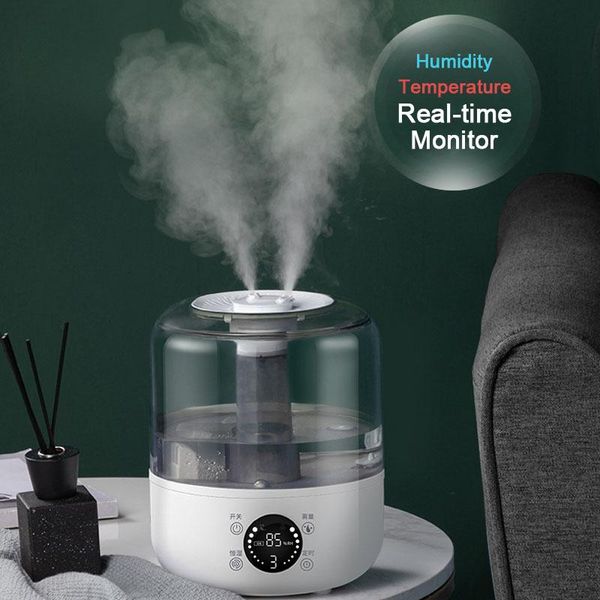 Elettrodomestici Umidificatore intelligente da 3000 ml con timer di controllo remoto Doppia nebbia per l'home office Diffusore di aromi di olio essenziale Fogger regolabile