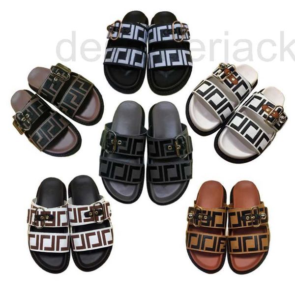 Chinelos designers sandálias de luxo sandálias de couro vintage masculinas Material de solado de solado de solado de couro de couro butter button beach home shoes casuais 4m24