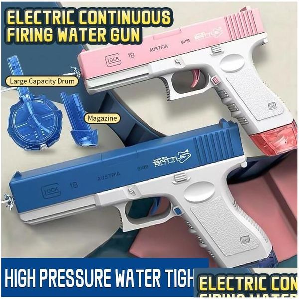 Acessórios de modo New Water Gun Gun Pistol Electric Shooting Model Toy Fl Matic Summer Beach para crianças meninos meninas ADTS S2013 Drop Delivery Dhoul