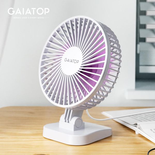 Ventilatori GAIATOP Ventilatore USB Mini Ventilatore da tavolo Ventola di raffreddamento portatile regolabile a 40 ° con vento forte 3 velocità Ultra silenzioso per ufficio domestico