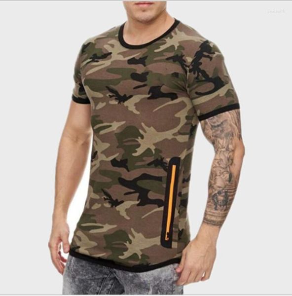 Herren-T-Shirts, Bodybuilding, Fitness, Kleidung, Muskeloberteile, ärmelloses Hemd, Freizeitwesten, Kurzarm, Camouflage, Militär, Outdoor