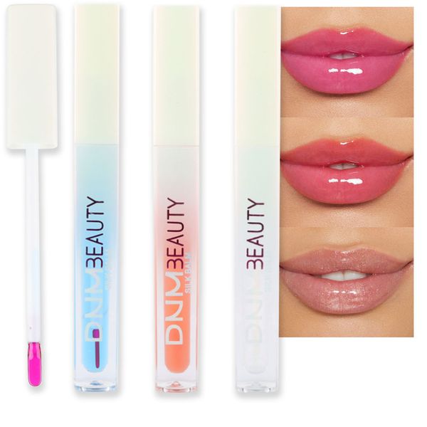 Lip Gloss Slicks Ácido hialurônico de longa duração Batom de alto brilho Nutritivo e à prova d'água Maquiagem para lábios
