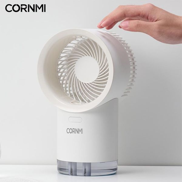 Elettrodomestici Cornmi Umidificatore da tavolo silenzioso portatile Ventilatore Aroma Diffusore di olio TypeC Ricarica con luce respiratoria Mini spruzzatore di nebbia fredda