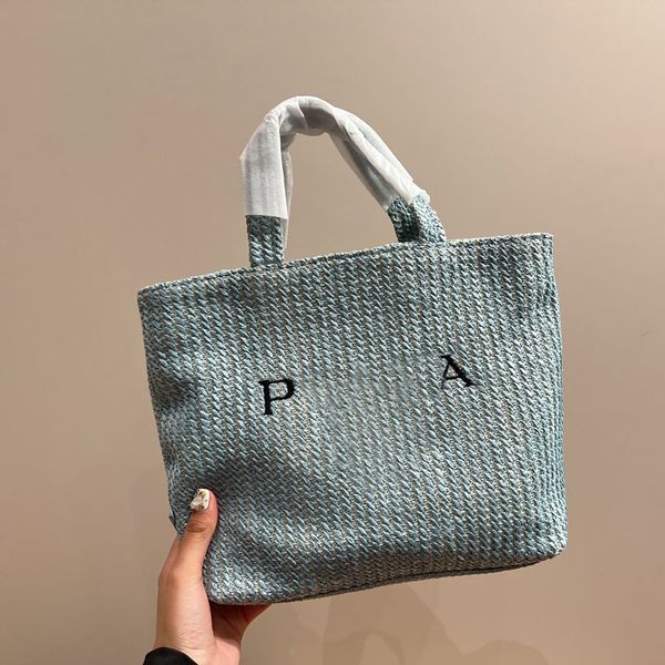 23SS Summer Beach Bag Designer Woven Bolsa Moda de alta capacidade 5 cores Bolsa compra