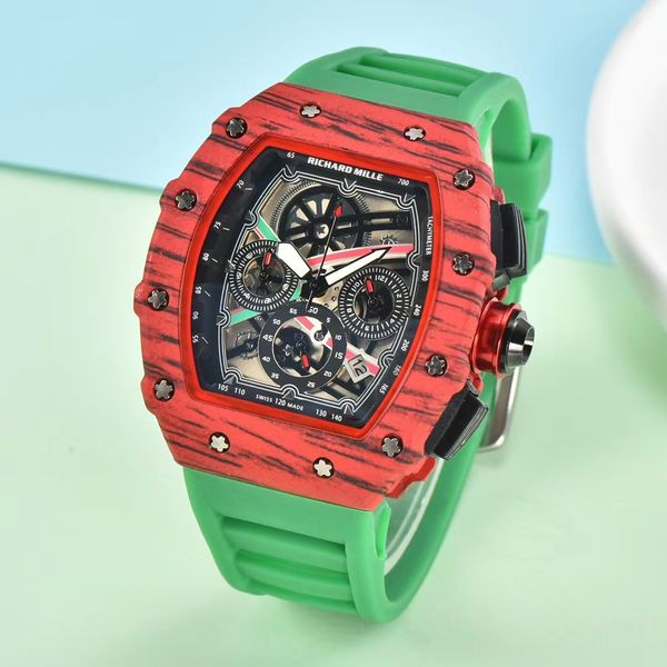 Новый топ роскошные мужские мужские часы Quartz Chronograph Швейцарские мужские наручные часы Iceed Out Hip Hop Rubber Strap Sport Мужчины Смотреть мужчины